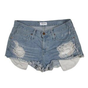 Big Star Nova XVI Kyle Boyfriend Jean Shorts Size 27 Ripped Destroyed Shorties